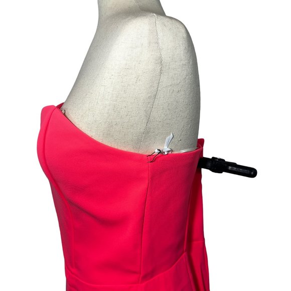 NWT AMANDA UPRICHARD Rayna Dress in Fluro Pink Size Medium - Picture 11 of 16